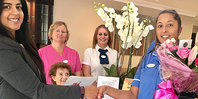 Kaleeia-receives-her-award-at-Derby-Heights-Care-Home-featured-image