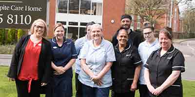Acer Court Care Home Local Authority five 5 star quality banding nottinghamshire staff group photo carer housekeeping chef home manager