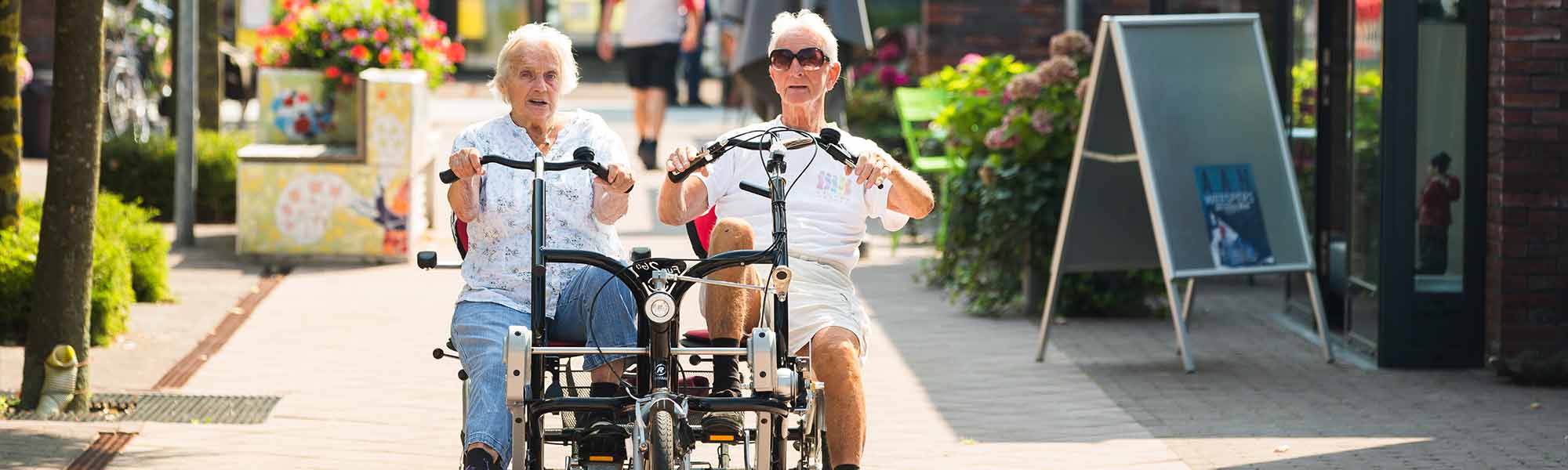 Going Dutch dementia care villages cycle sunshine banner hero