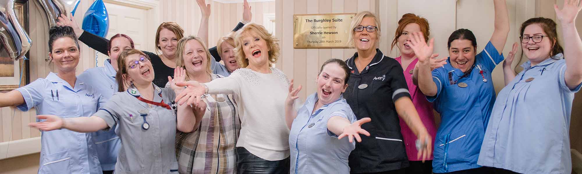 Priory Court Care Home, Dementia Care Burghley Suite Grand Opening Staff Sherrie Hewson banner hero