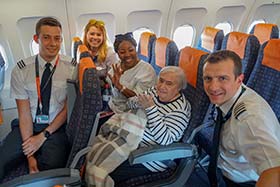 Gladys-with-easyJet-Captain-and-staff-in-plane-milton-court-in-text-1