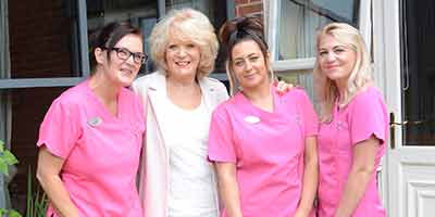 Sherrie Hewson and Activities staff from Acorn Lodge Care Home