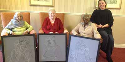 Residents accepting artwork